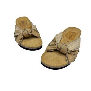 Shekudo Bahia Knot Slide Sandals In Neutral Women's, Size 37 WORN ONCE